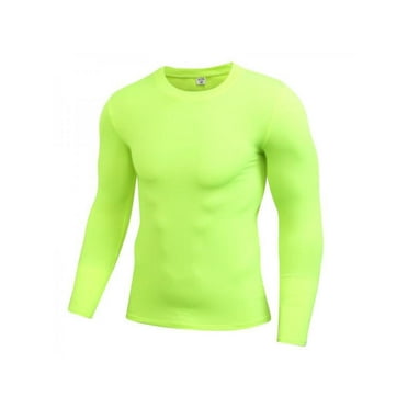 Homme Compression Armour Base Layer Tops fitness à manches longues T Shirt Gym Sports
